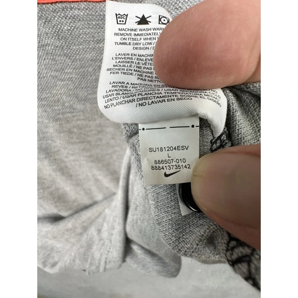 Nike Sportswear NSW Matchup Polo Shirt Mens Black Gray Pique Cotton 886507-010